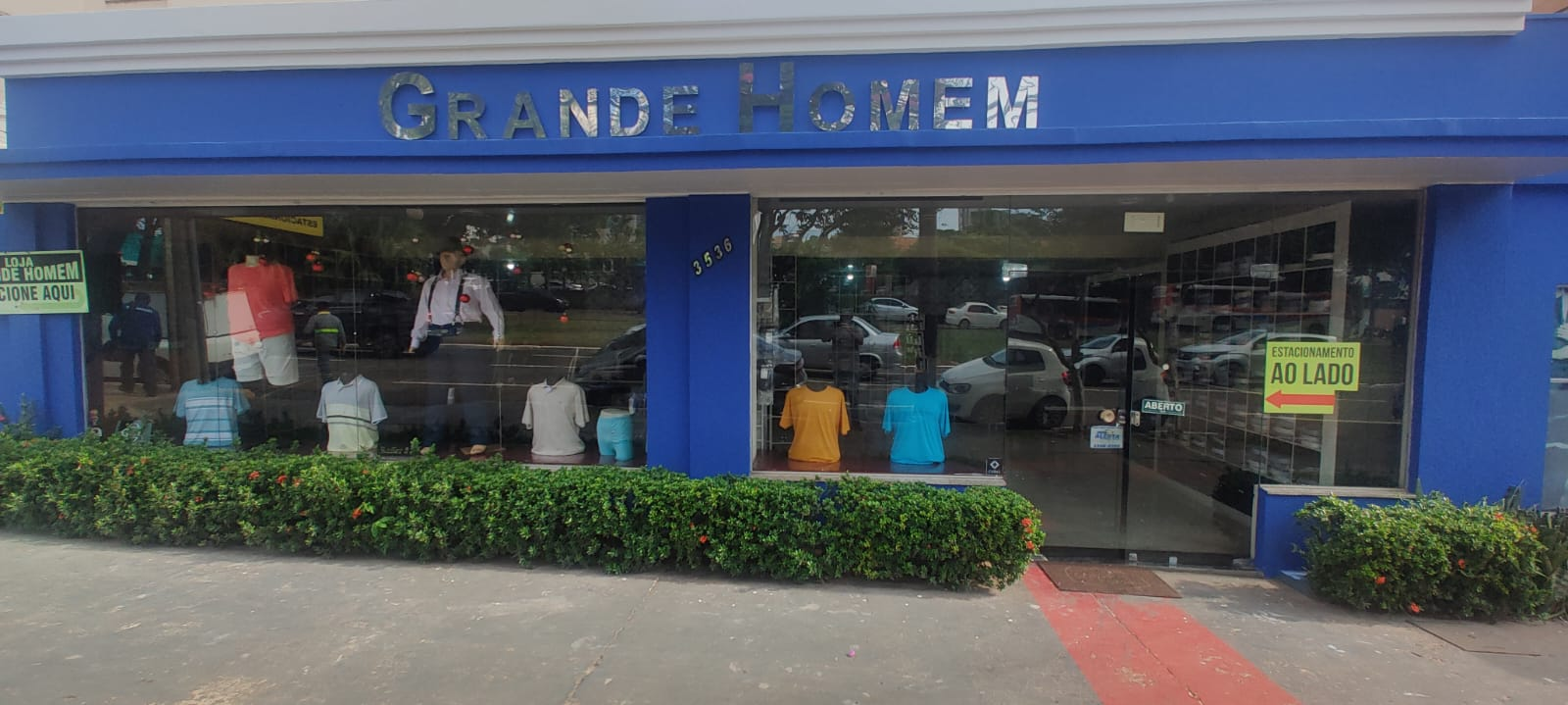 Fachada da loja Grande Homem na Av. Afonso Pena em Campo Grande